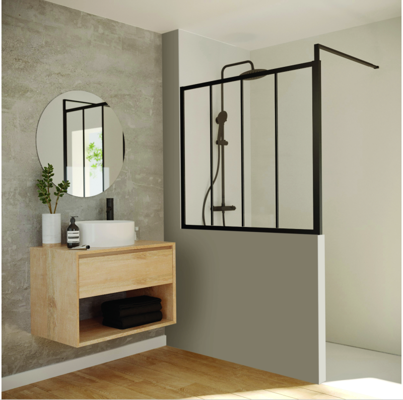 Rénovation de salle de bain moderne avec douche italienne et meuble vasque au Barp 33114