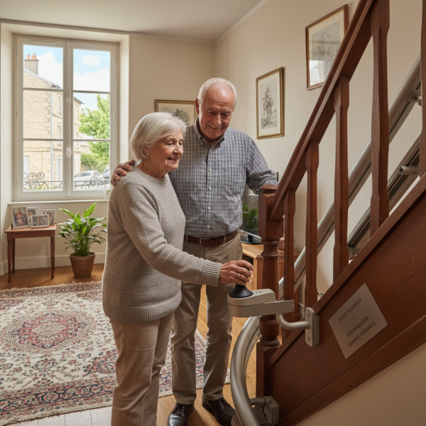 Prix d’un monte escalier à Bordeaux et Pessac : installation sur mesure pour maison à étage avec étude technique personnalisée et garantie décennale en Gironde.